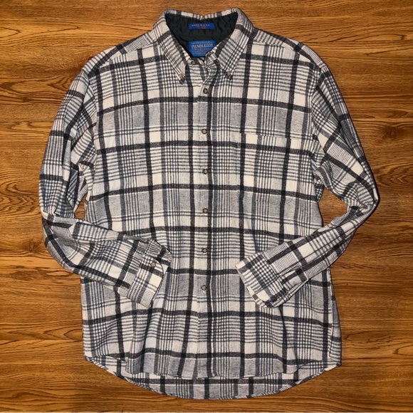 Vintage 1960’s Pendleton Wool Flannel Shirt Made In USA - Picture 3 of 9